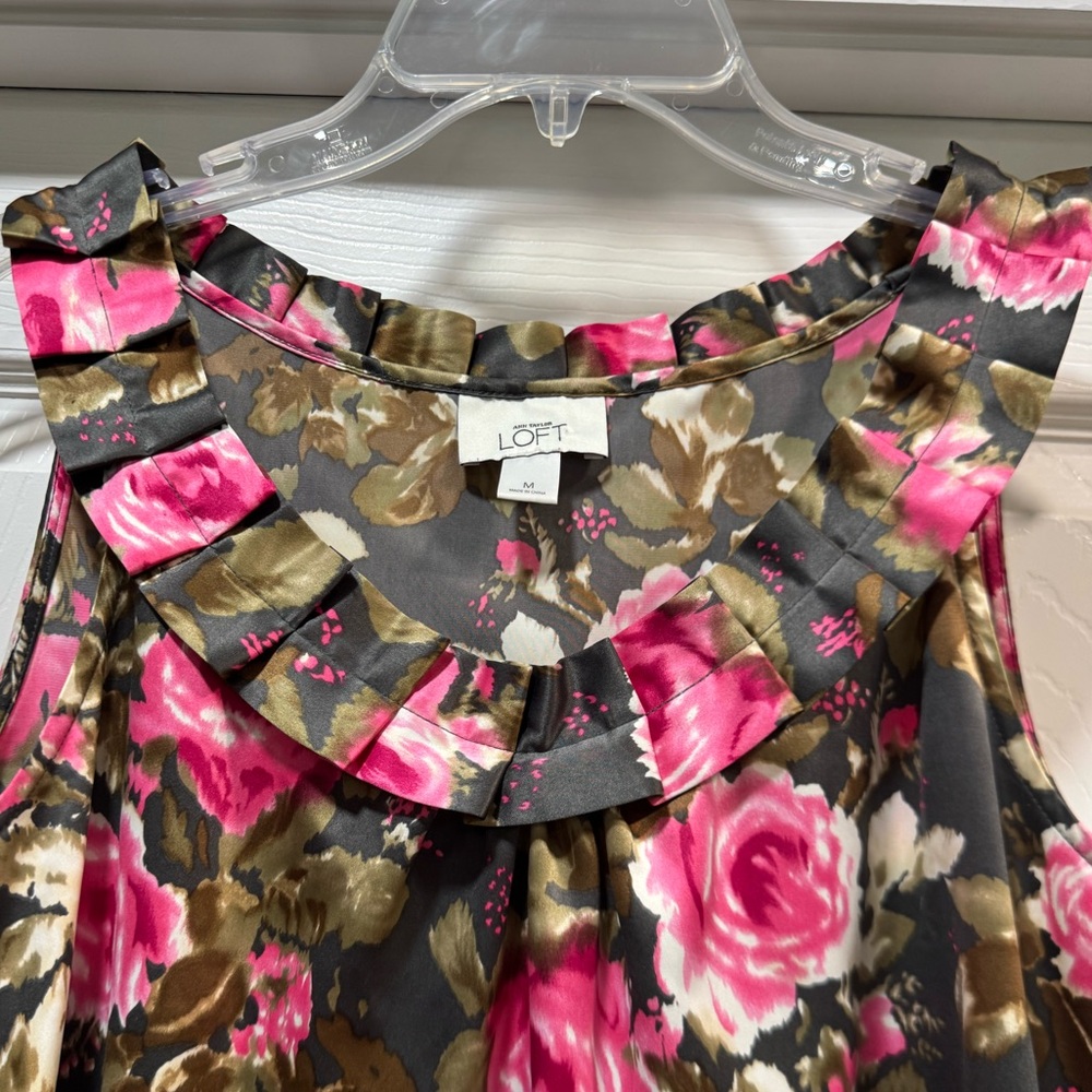 LOFT Multicolor Floral Blouse